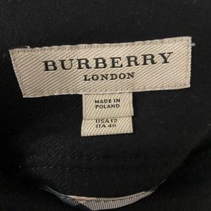 Burberry wool & cashmere size 12 wide leg pants